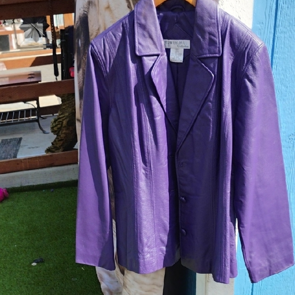 Purple Leather Jacket